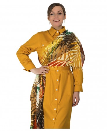 Палантин Женский W40-FEUILLE.D.ETE/ORANGE